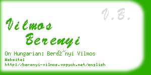 vilmos berenyi business card